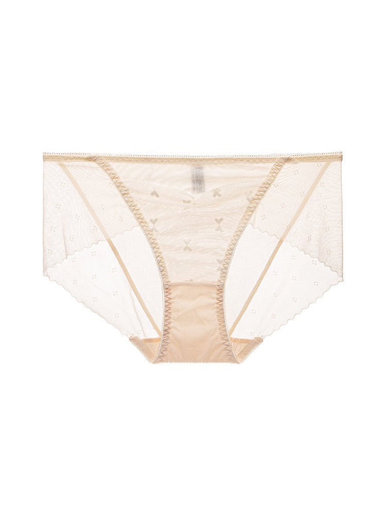 【在庫処分・ノンワイヤー】レースカバー 谷間作り配色ショーツ&ブラ ノンワイヤー