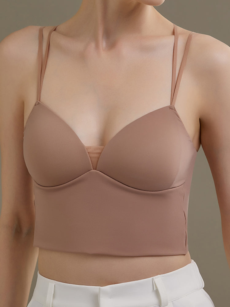 【在庫処分・ノンワイヤー】3/4カップ クロスバック キャミソール