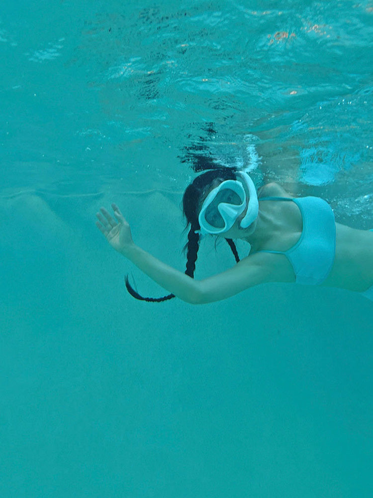 【ノンワイヤー】韓国風シンプルデザインビキニ上下セット