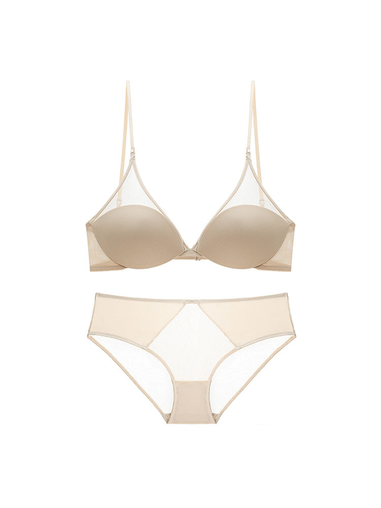 【ノンワイヤー】着こなし6WAY メッシュ構造美背中ノンワイヤーブラ