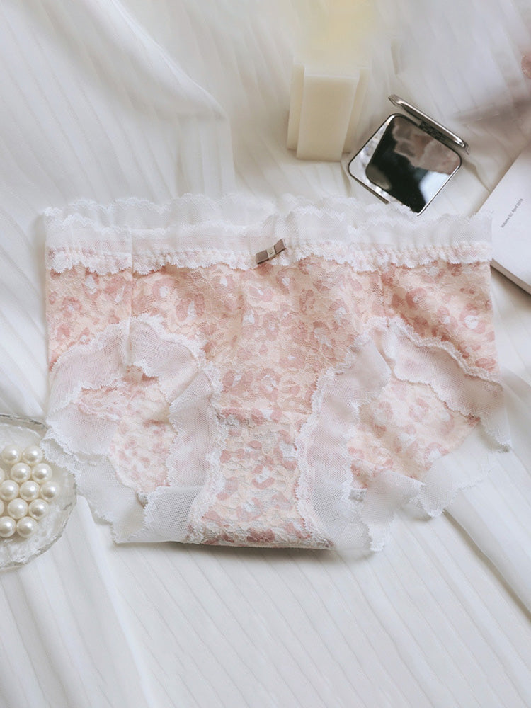 花柄 総レースショーツ はきこみ丈ふつう