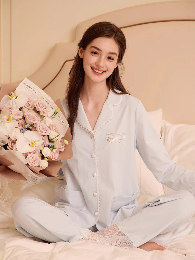 優しい肌触り レースパジャマ