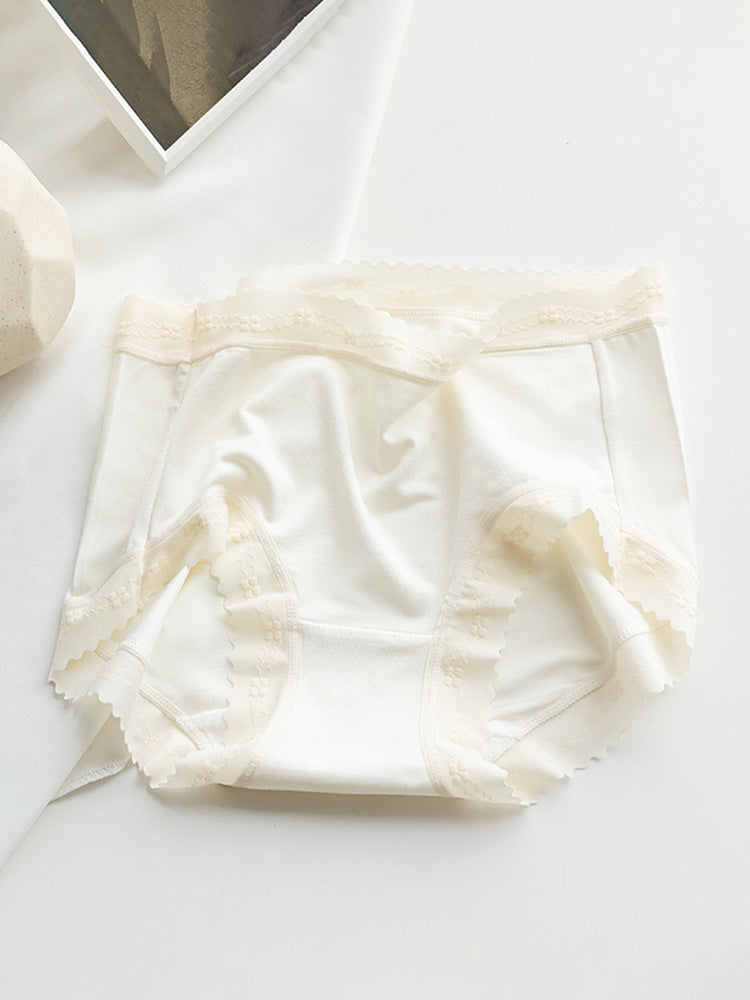 【在庫処分】配色レースストレッチショーツ はきこみ丈ふつう