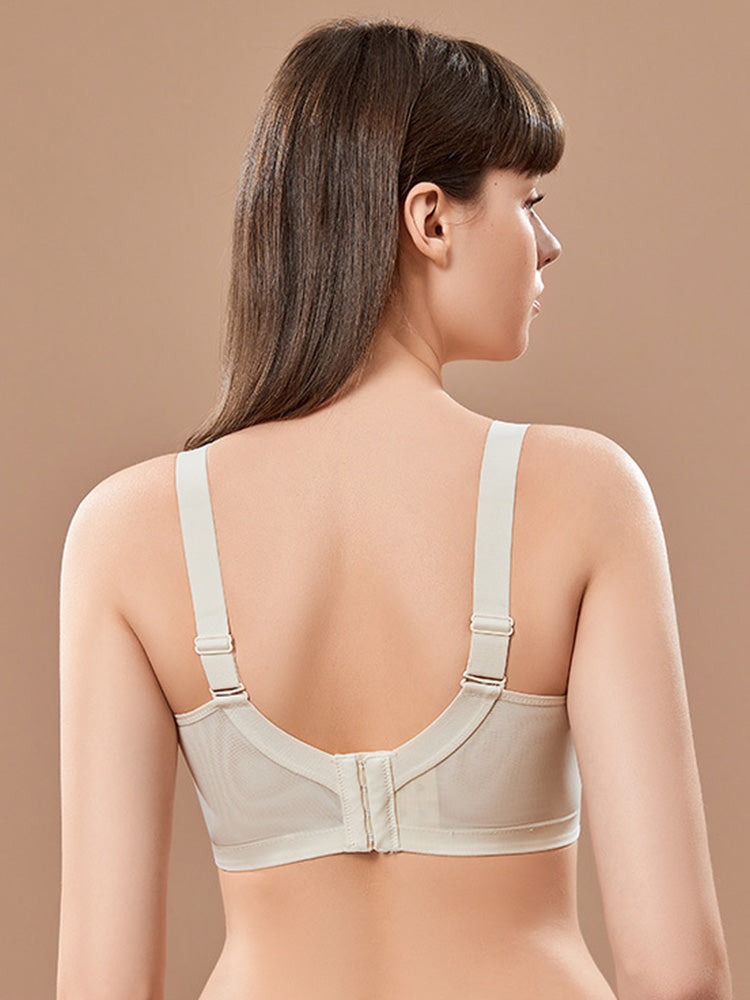 【在庫処分・ノンワイヤー】通気メッシュ構造カップ 小さく見えブラ