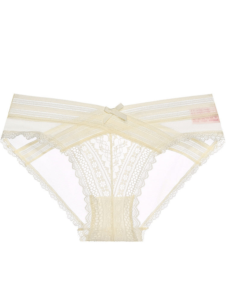 バックメッシュ構造レースショーツ