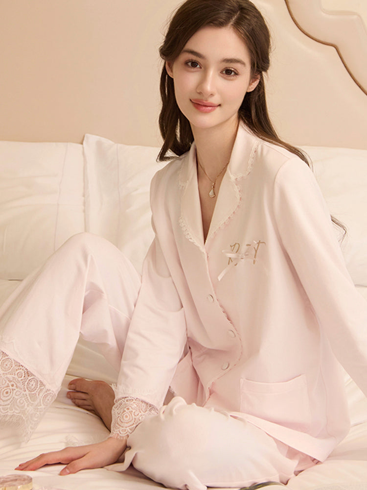 優しい肌触り レースパジャマ