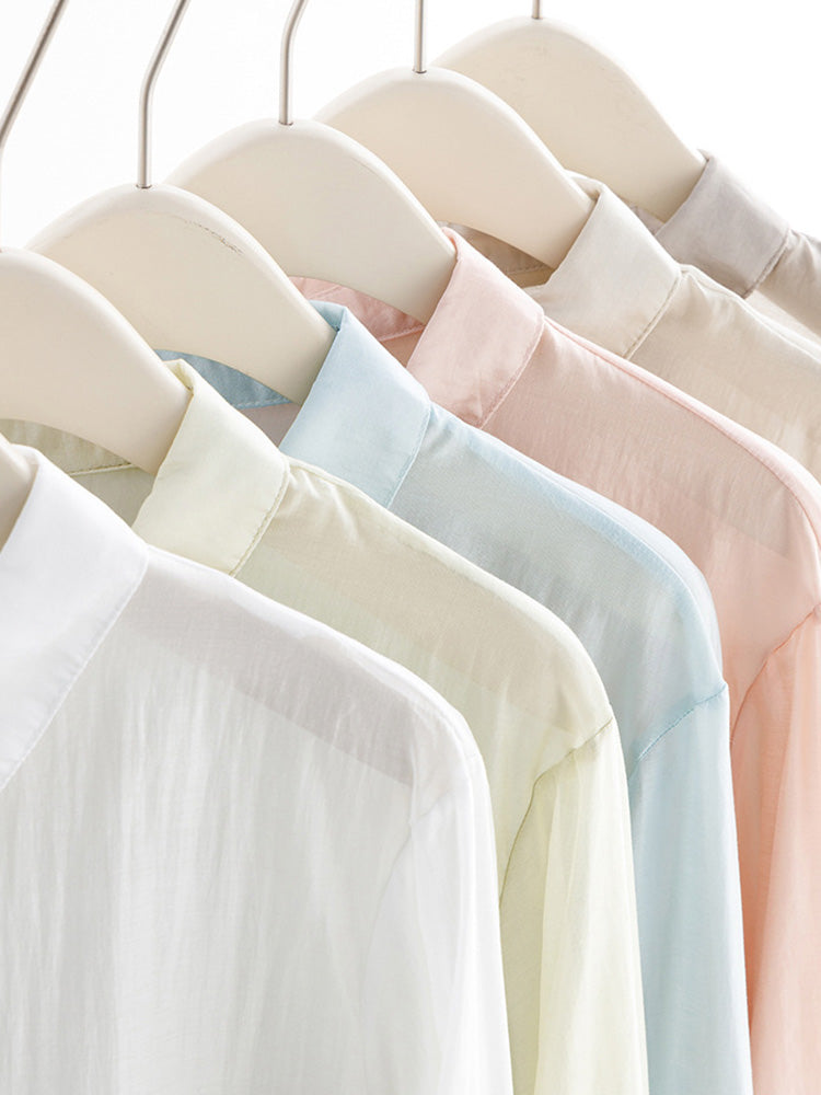 さらっとした素材感 蒸れないシアーシャツ