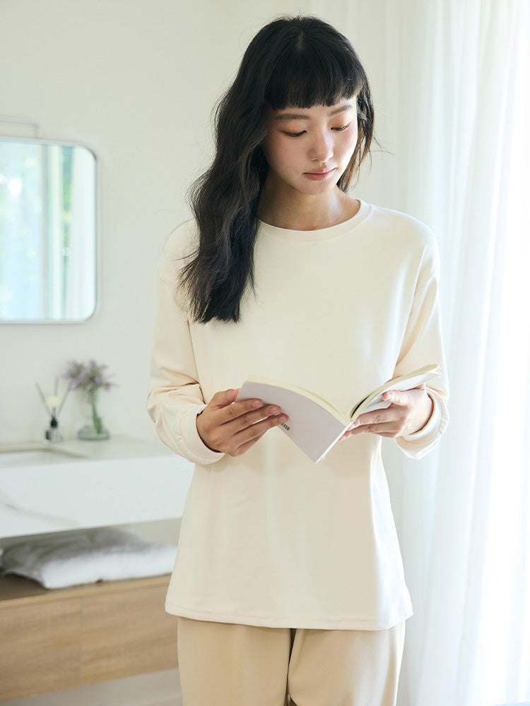 柔らかいルームウェア パジャマ 起毛無地