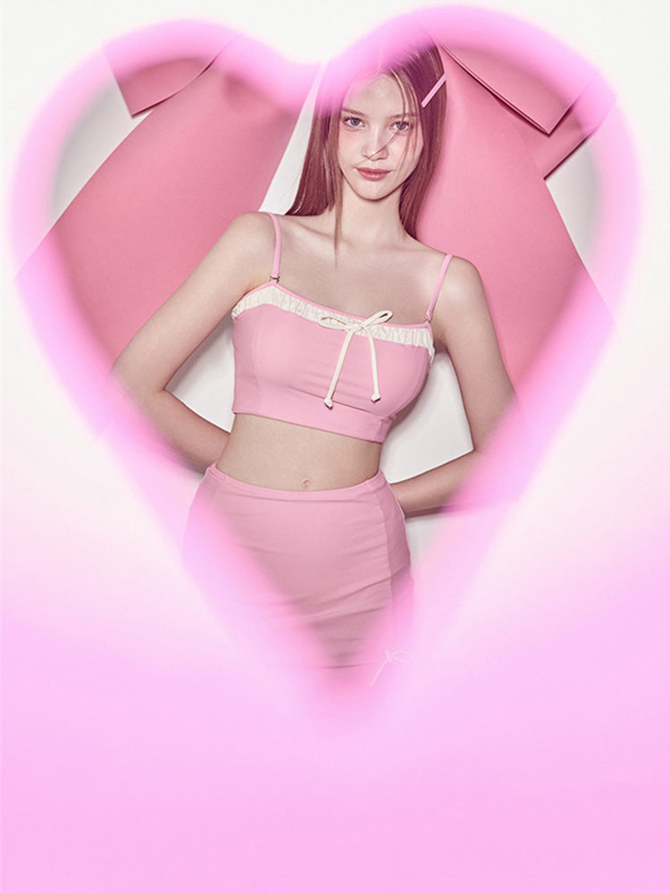 【ノンワイヤー】甘い配色!お洋服っぽいビキニ 2セット