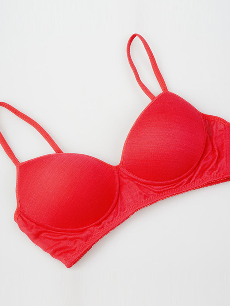 【ノンワイヤー】軽いつけごこち ノンワイヤーブラ 100%マルベリーシルク