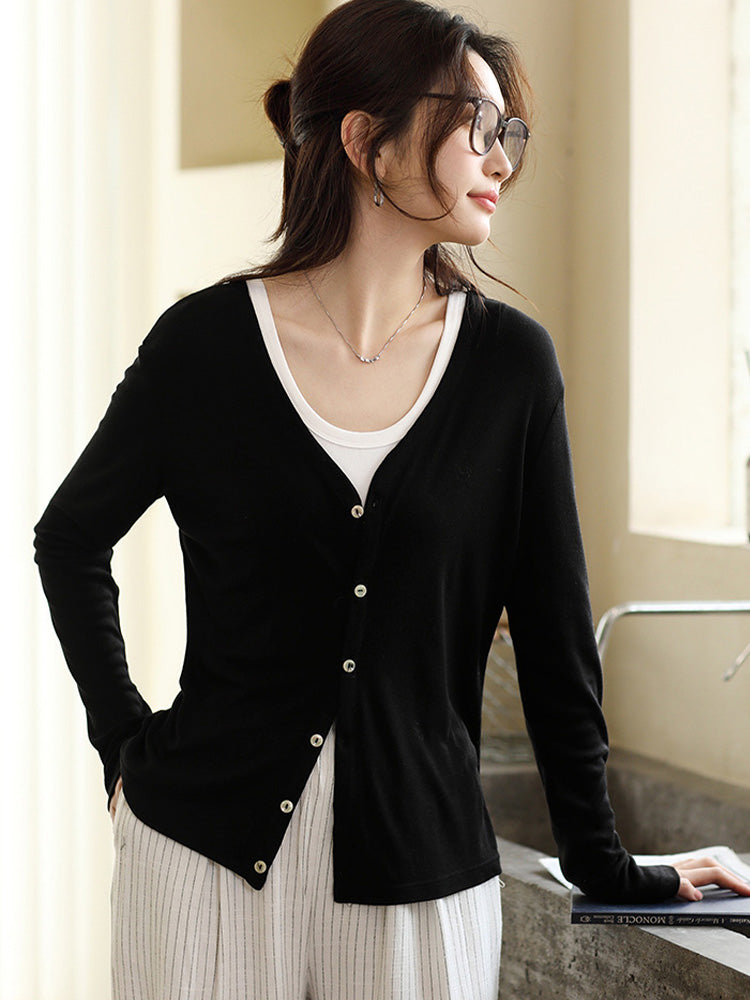 【在庫処分】Naia™ 薄手冷房対策カーディガン