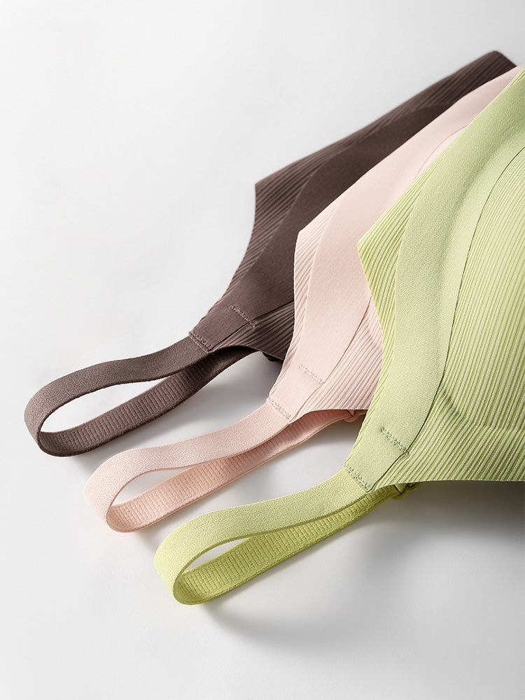 【ノンワイヤー】無縫製 蒸れにくく シームレス ブラ