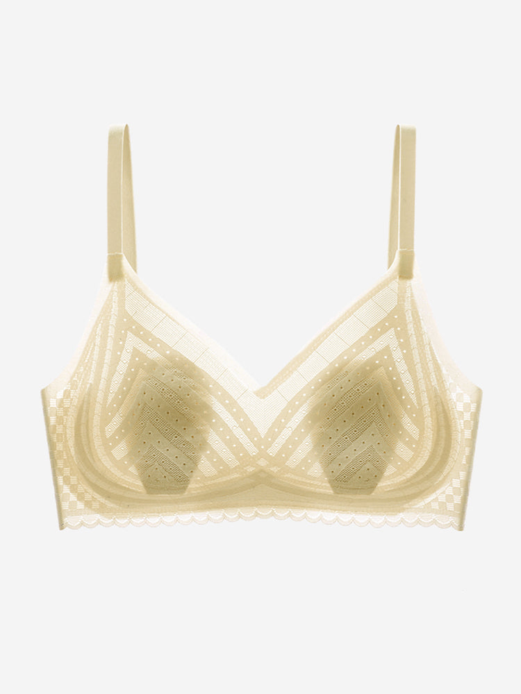 【ムレにくい・ノンワイヤー】薄手シームレスブラ