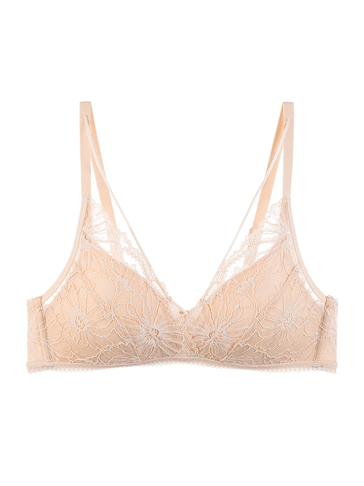 【ノンワイヤー】軽い!総レース ノンワイヤーブラ