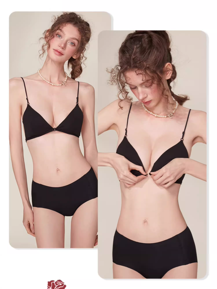 【ノンワイヤー・フロントホック】バッククロス 見えてもOKのブラ