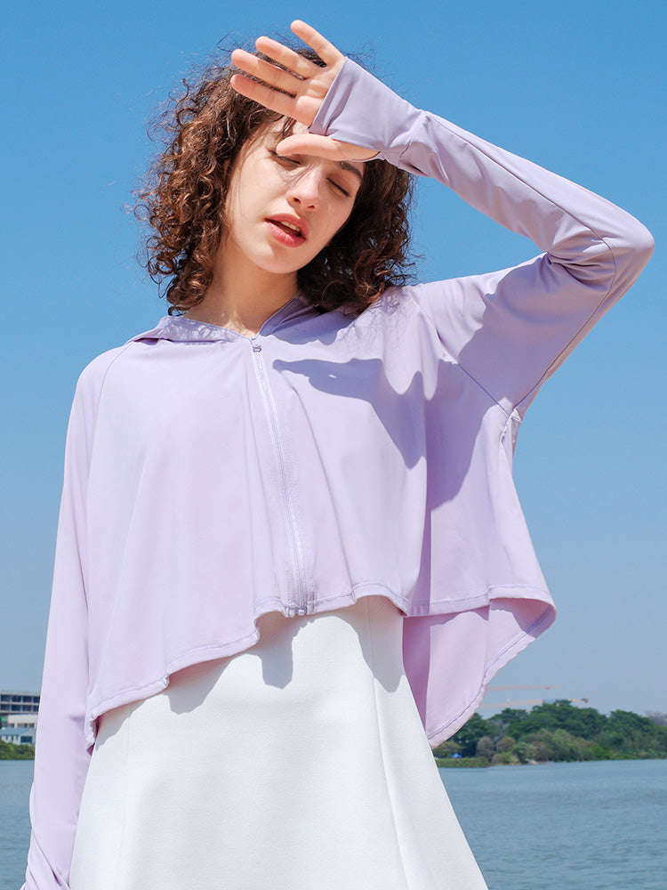 【在庫処分】UVカット&接触冷感機能付き パーカー 指穴付き