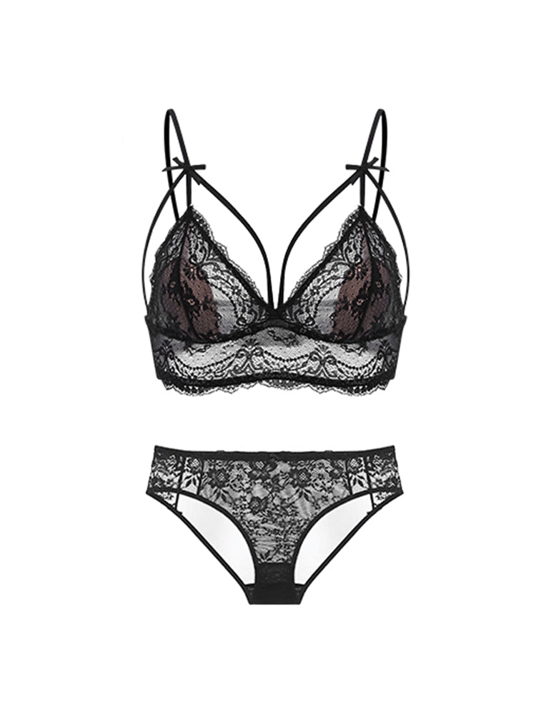 【Goddess Series】大人可愛い総レースブラ&ショーツセット