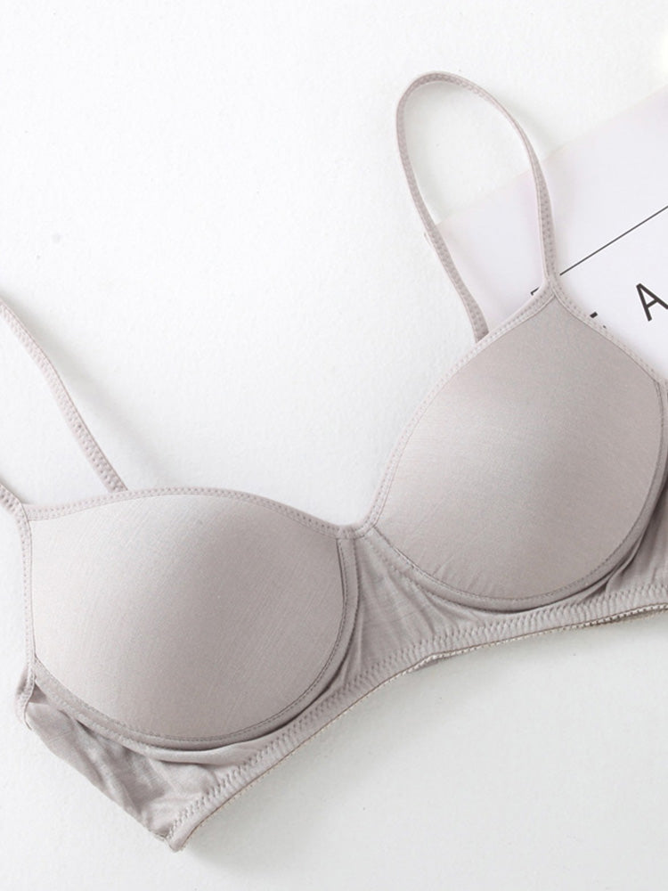 【ノンワイヤー】軽いつけごこち ノンワイヤーブラ 100%マルベリーシルク