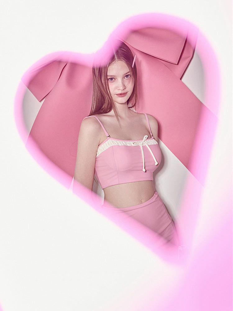 【ノンワイヤー】甘い配色!お洋服っぽいビキニ 2セット