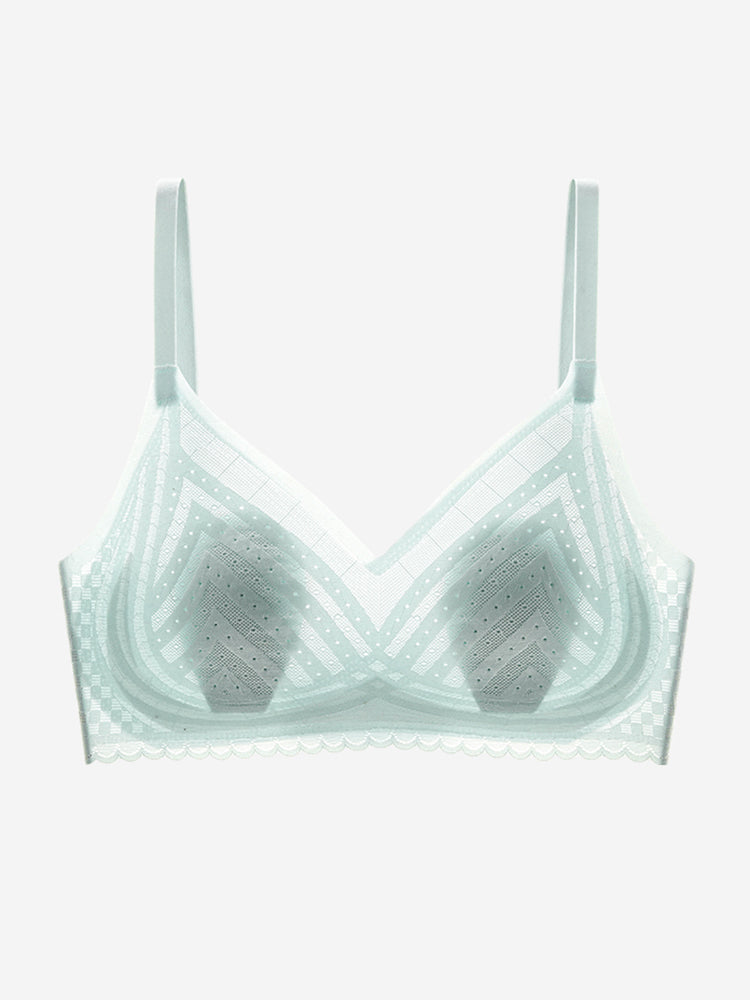 【ムレにくい・ノンワイヤー】薄手シームレスブラ