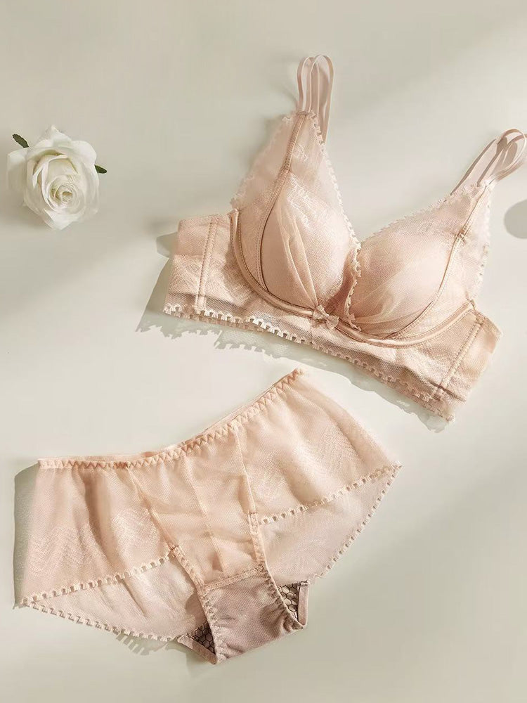 【ノンワイヤー盛れる】谷間メイク ブラ&ショーツセット