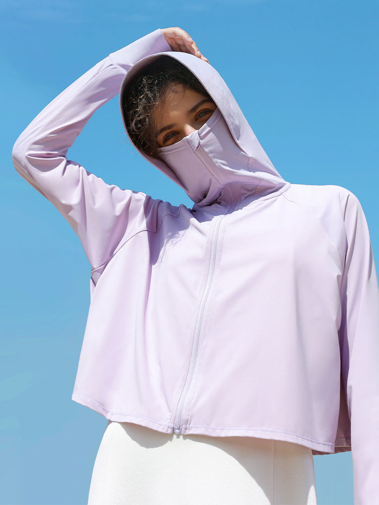 【在庫処分】UVカット&接触冷感機能付き パーカー 指穴付き