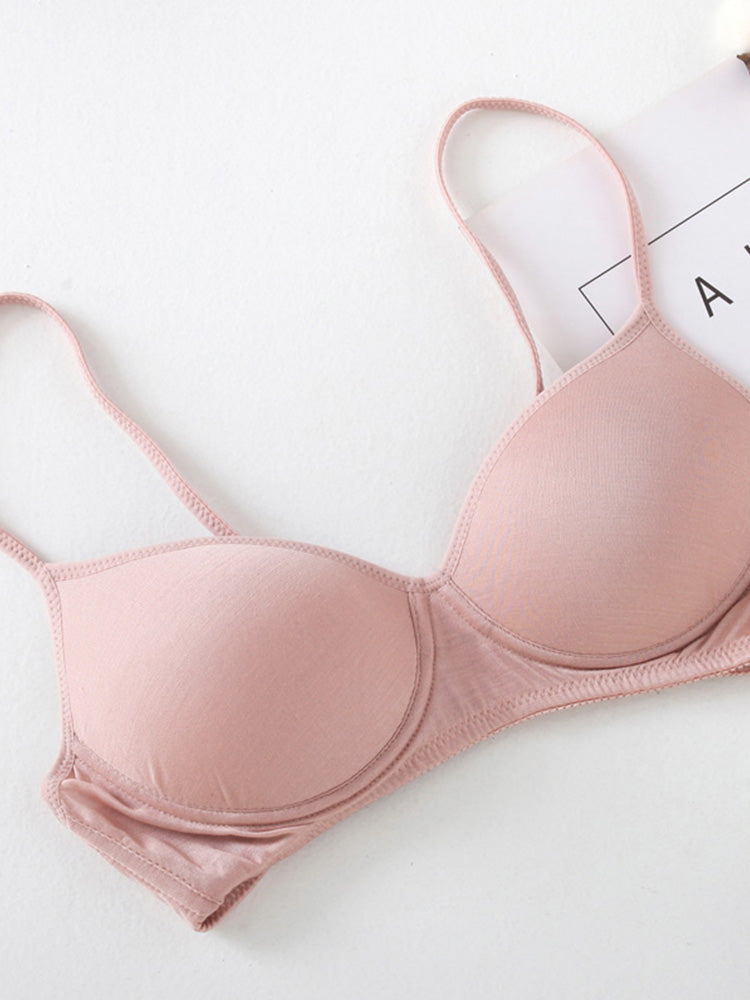 【ノンワイヤー】軽いつけごこち ノンワイヤーブラ 100%マルベリーシルク