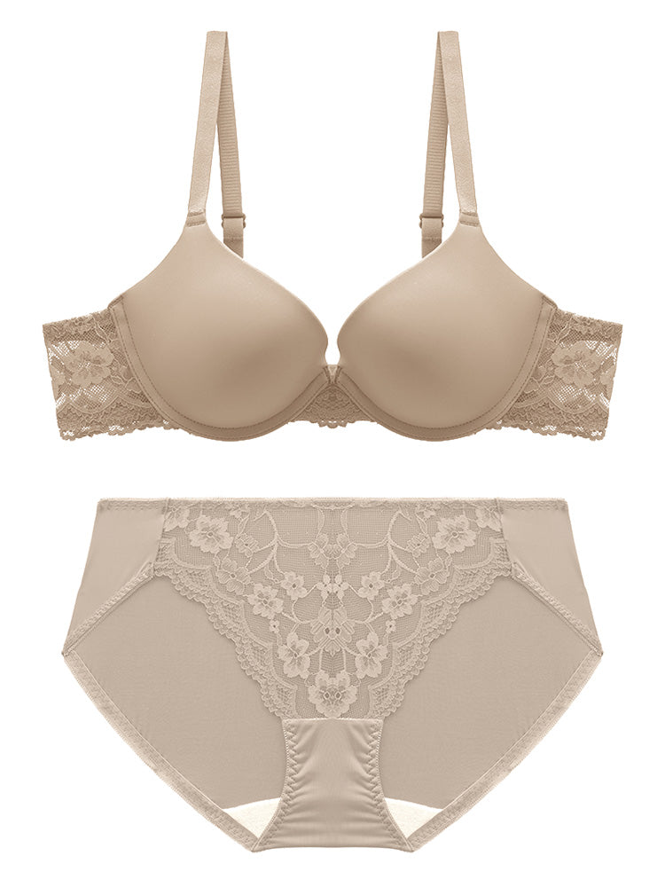 【ワイヤー入り】軽い!軽量シームレスカップブラセット