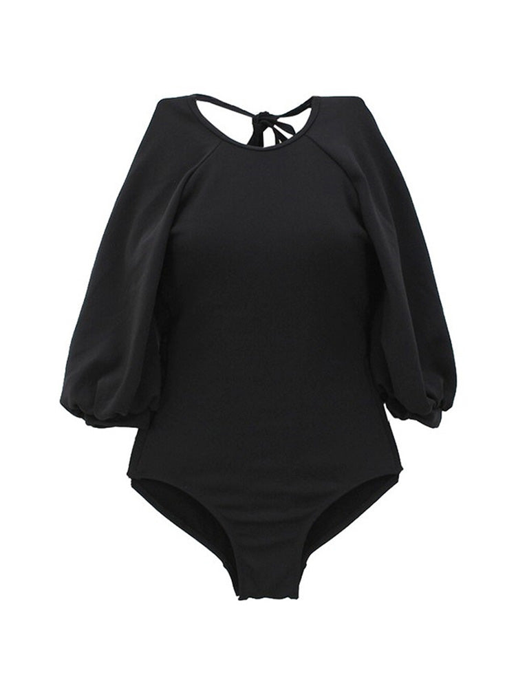 【ノンワイヤー】シンプル 大人っぽい ワンピース水着