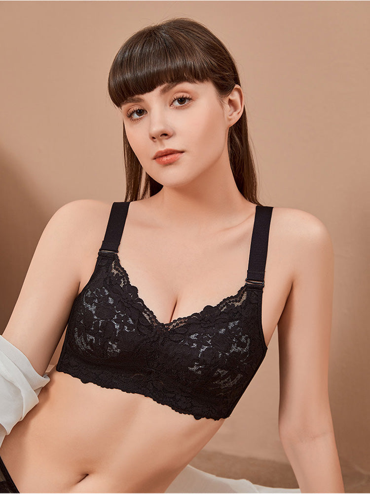 【在庫処分・ノンワイヤー】通気メッシュ構造カップ 小さく見えブラ