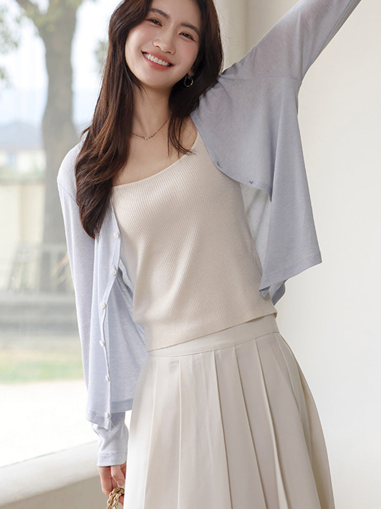 【在庫処分】Naia™ 薄手冷房対策カーディガン