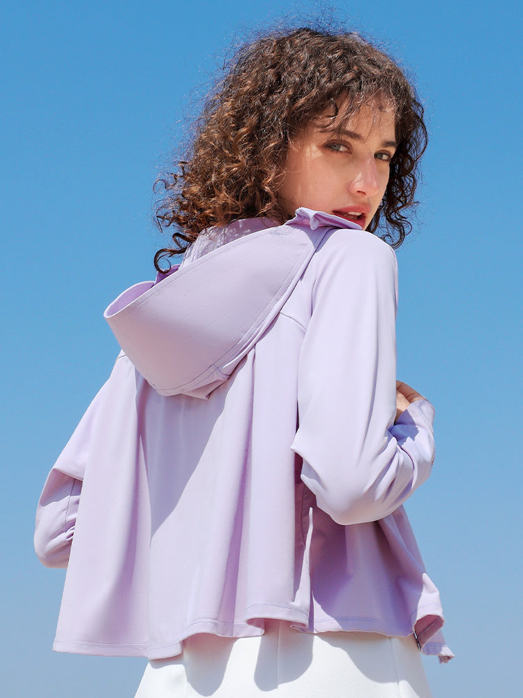 【在庫処分】UVカット&接触冷感機能付き パーカー 指穴付き