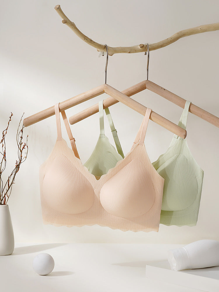 【ノンワイヤー】冷感 LYCRA®シームレス フリーサイズノンワイヤー ブラジャー