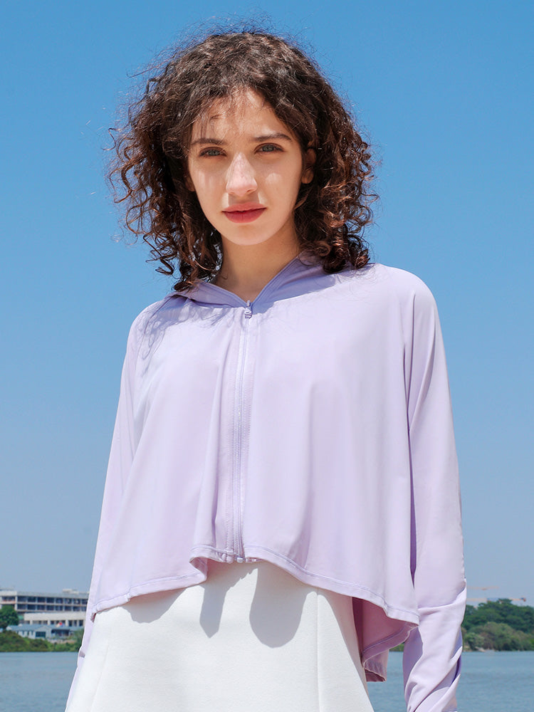 【在庫処分】UVカット&接触冷感機能付き パーカー 指穴付き