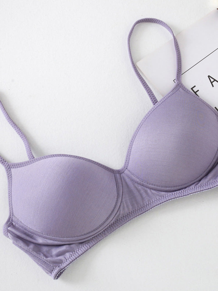 【ノンワイヤー】軽いつけごこち ノンワイヤーブラ 100%マルベリーシルク