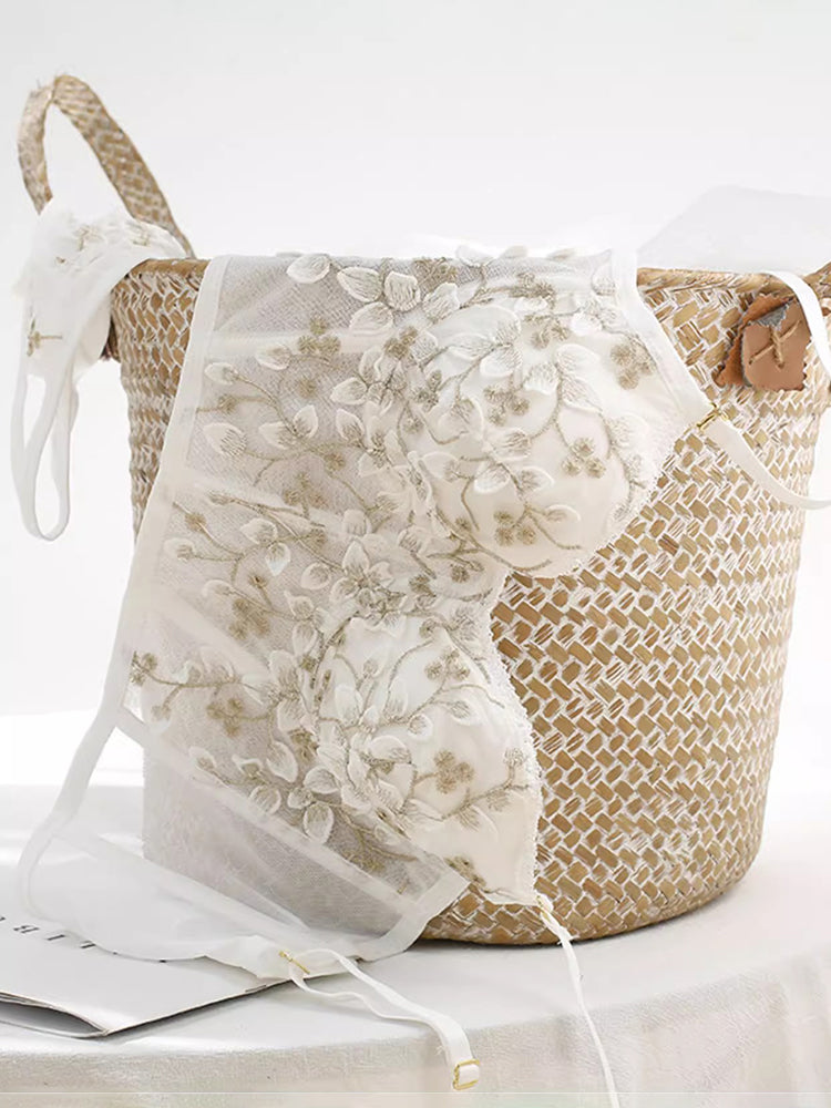 【ワイヤー入り】レースブラセット セクシー 脇肉スッキリ