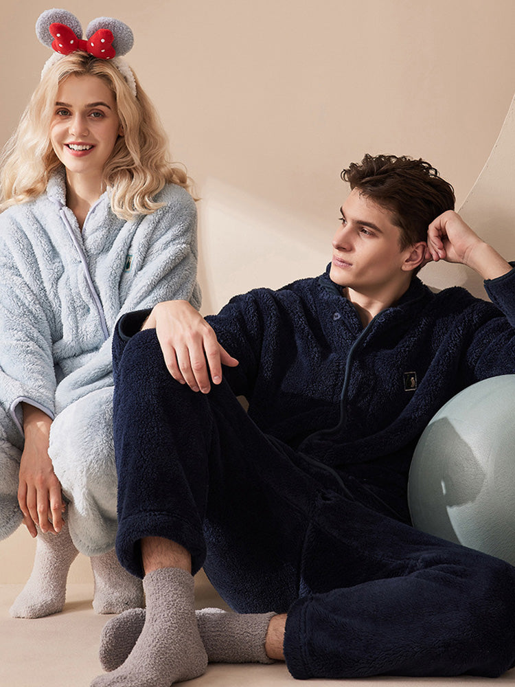 ボタン開閉 もこもこルームウェア