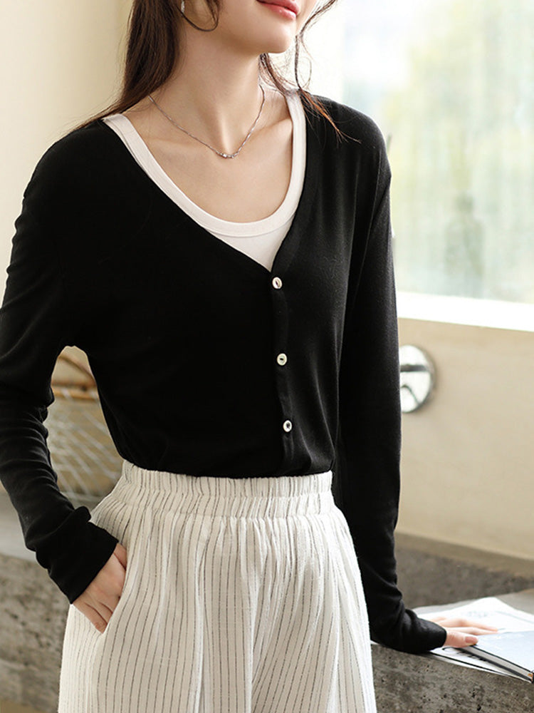 【在庫処分】Naia™ 薄手冷房対策カーディガン