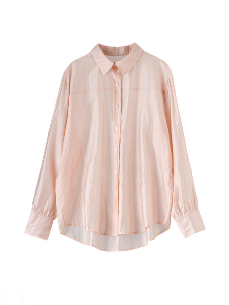 さらっとした素材感 蒸れないシアーシャツ