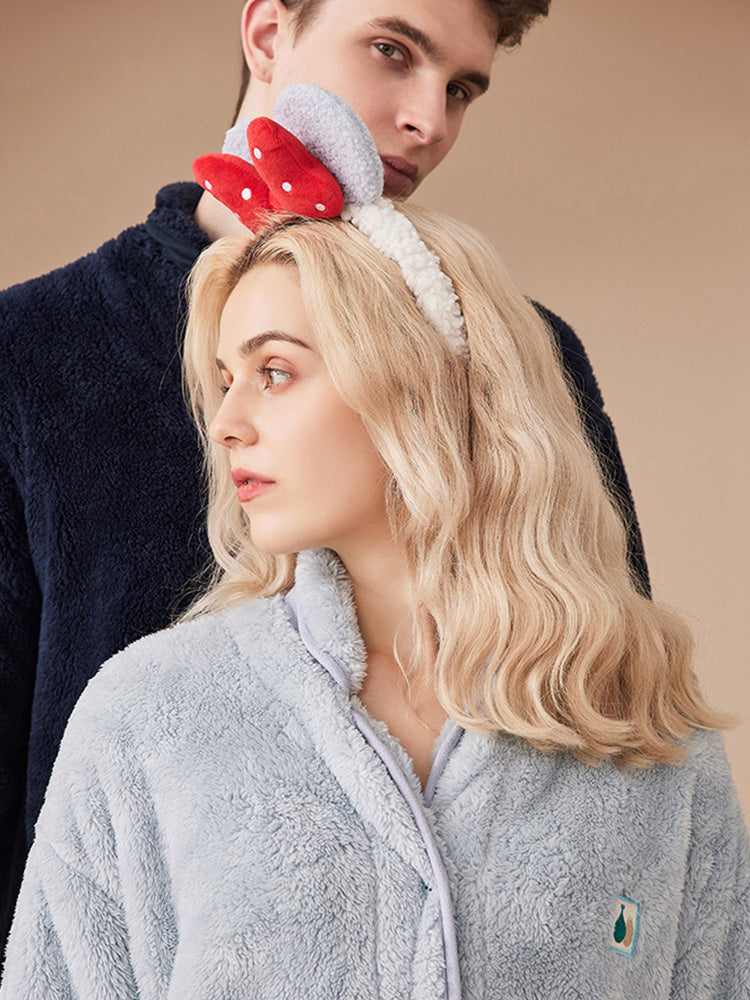 ボタン開閉 もこもこルームウェア