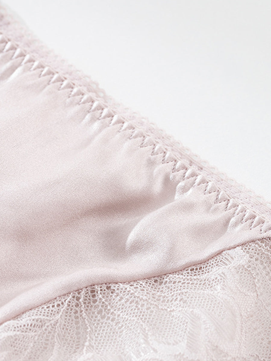 【Silky Comfort】花柄レース 柔らかフィットショーツ