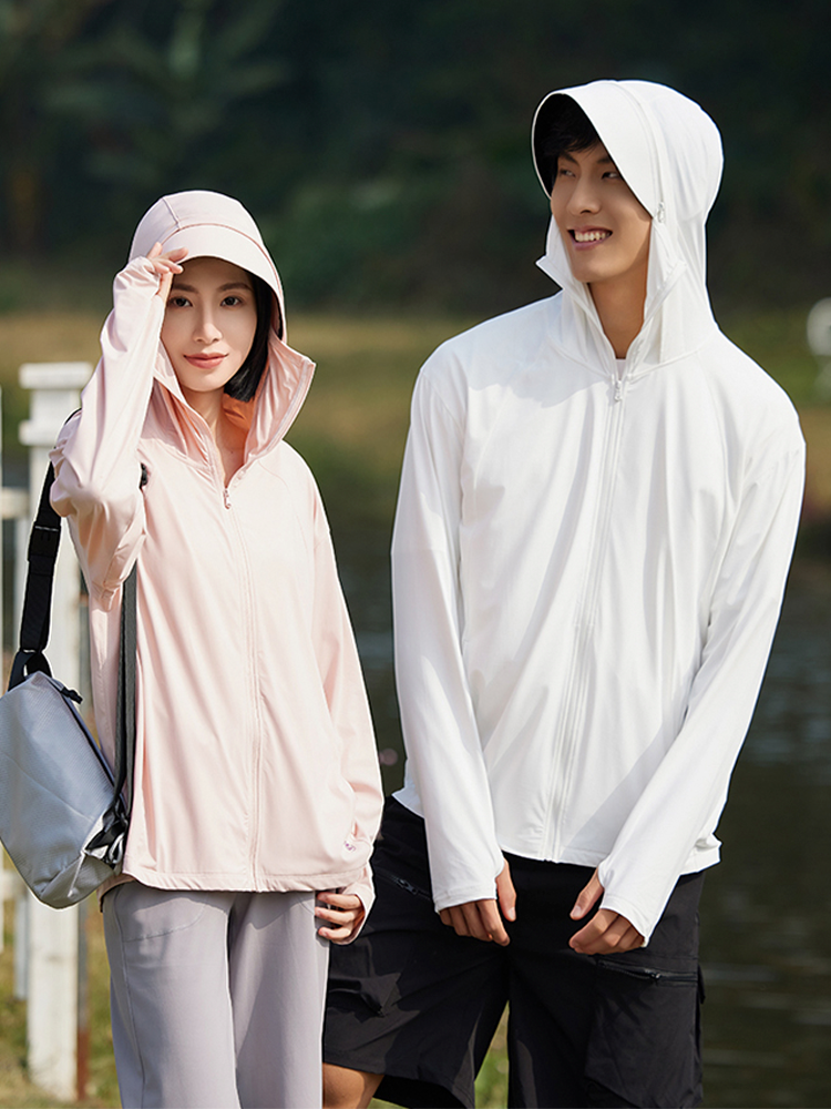 【在庫処分】顔まで全面的に日焼け止め!接触冷感パーカー(男性)