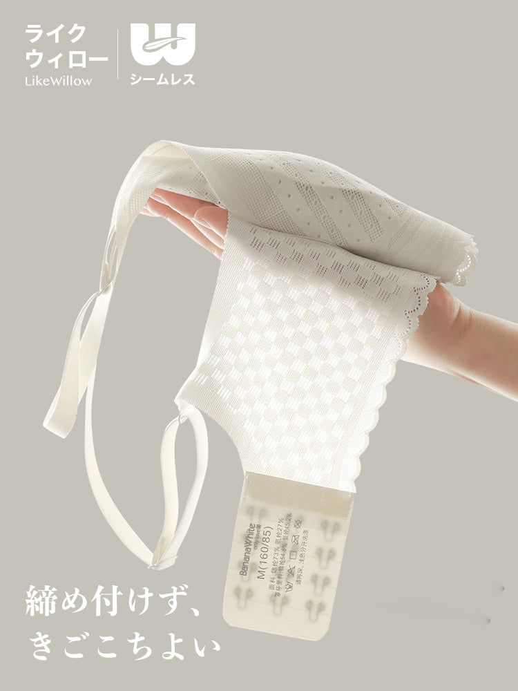 【ムレにくい・ノンワイヤー】薄手シームレスブラ