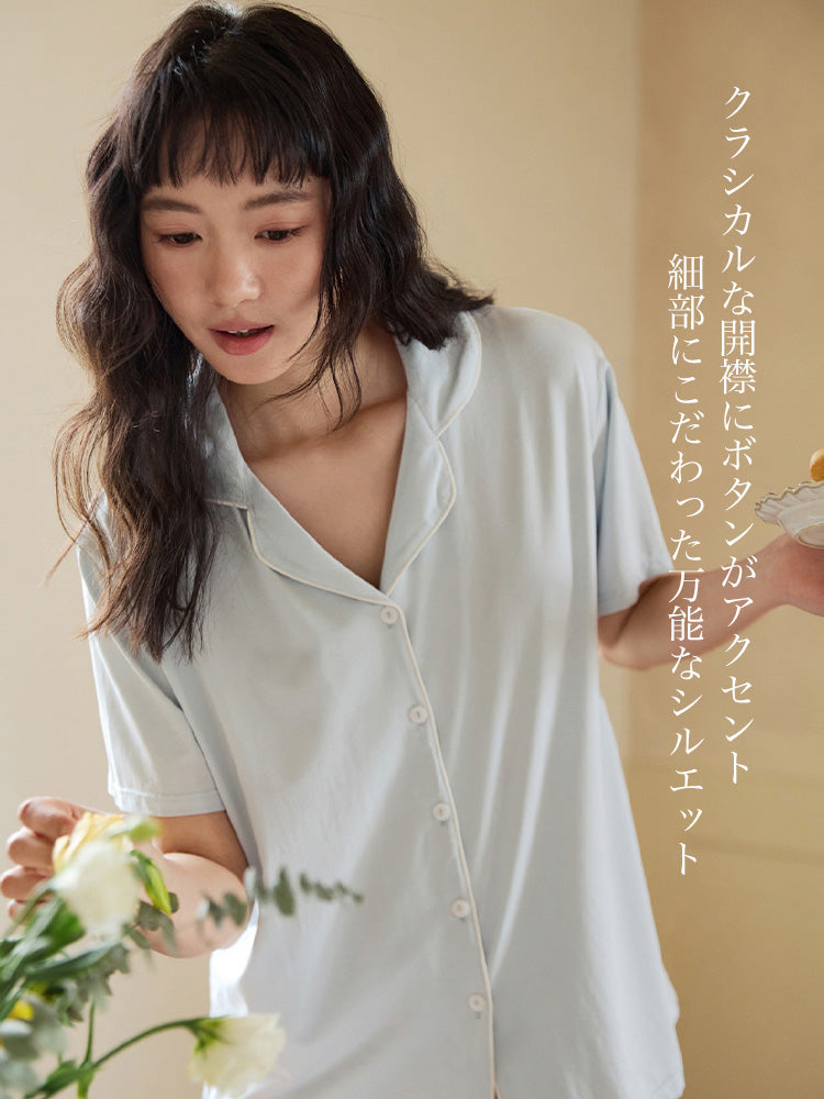 【ソフトタッチ】半袖&ショーツ ルームウェア2 点セット