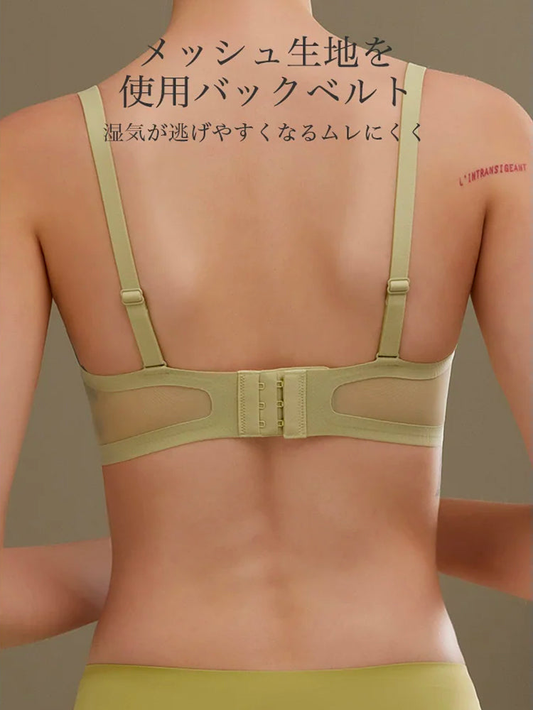 パッドレス 薄手ブラジャー メッシュバックベルト