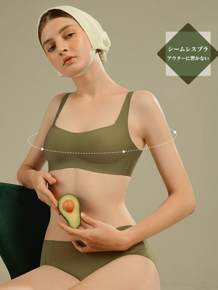 【ノンワイヤー】ワイヤレスブラ スクエアネック