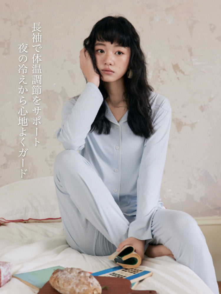 【ソフトタッチ】 長袖ルームウェア2 点セット
