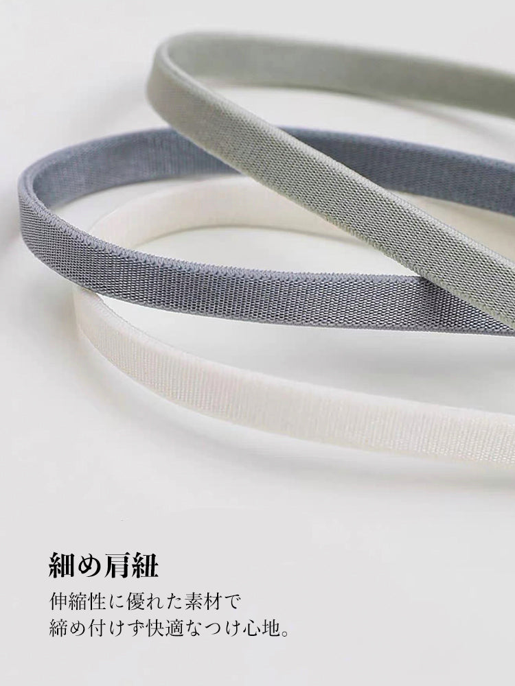 【ノンワイヤー】美背中 花柄レース ノンワイヤーブラセット