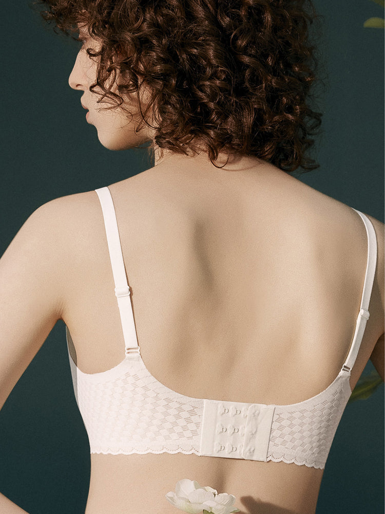 【ムレにくい・ノンワイヤー】薄手シームレスブラ