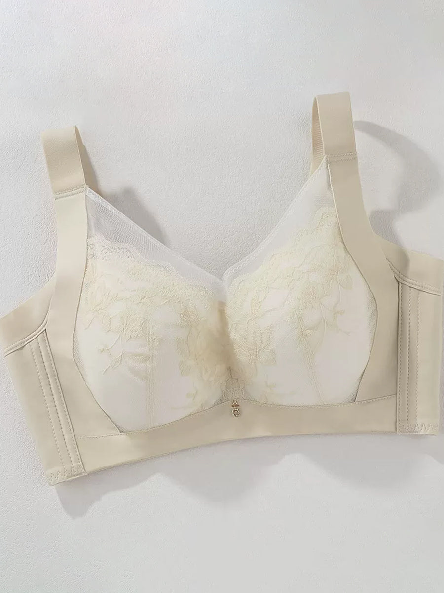 【Good Shape・C-Eカップ対応】背中スッキリ 総レース着瘦せブラ ソフトワイヤー入り